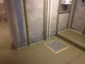 Sump pump in place.